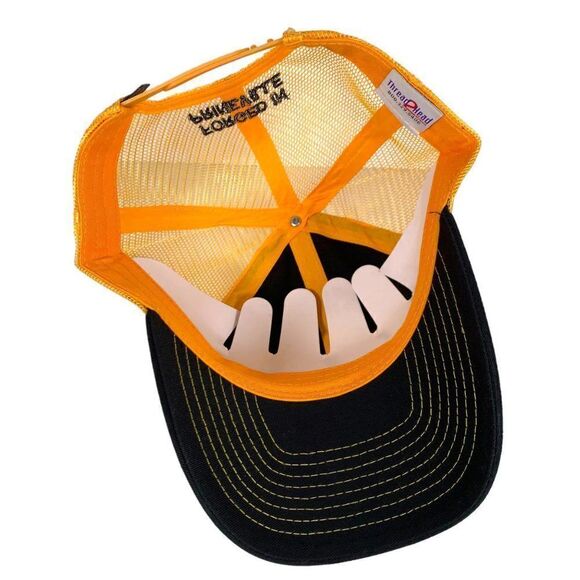 Foundry Four Distillery Snap Back Trucker Hat Black / Yellow Adjustable OS - Picture 5 of 7